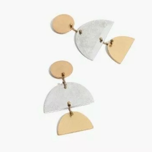 Madewell metal statement earrings sculpture NWT - Picture 2 of 2